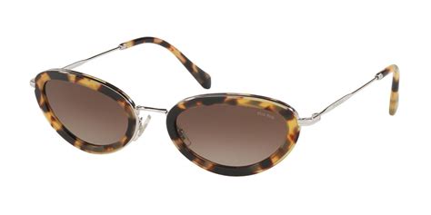 Miu Miu MU58US 7S06S1 Sunglasses in Light Havana